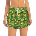 thumbnail image 2 of Yiaed traditional Irish colours Print Women's Running Shorts with Liner 3 Zipper Pockets Elastic Workout Athletic Gym Yoga Shorts-Medium, 2 of 7