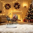 thumbnail image 6 of Darzheoy Christmas Santa Figurine, Sleigh Acrylic Tabletop Ornament, Winter Holiday Gift Accent, Christmas Decorations Indoor for Home Table Shelf Mantel, 6 of 7