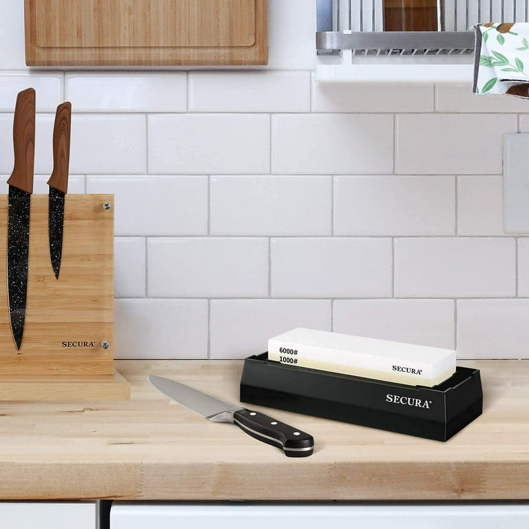 Mini Knife Sharpen Mill Stone Whetstone Bracket Solid Kitchen Tool Gadgets  Steak