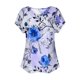 thumbnail image 4 of Fiudx Ofertas Del Día Top Informal de Primavera y Verano de Manga Corta con Cuello En V para Mujer, 4 of 4