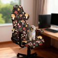 thumbnail image 3 of SCRAWLGOD Mushroom Butterfly Spot Print Black 4 Pieces Gaming Chair Covers with Armrest Covers Dustproof Scratch Resistant Gaming Chair Cover Set Elastic Computer Chair Seat Slipcovers, 3 of 7
