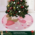 thumbnail image 6 of FMSHPON Valentine's Day Romantic Valentine's Day Kiss Xmas Christmas Tree Skirt Stand Mat for Holiday Party Decoration Indoor Outdoor 48 inches, 6 of 6
