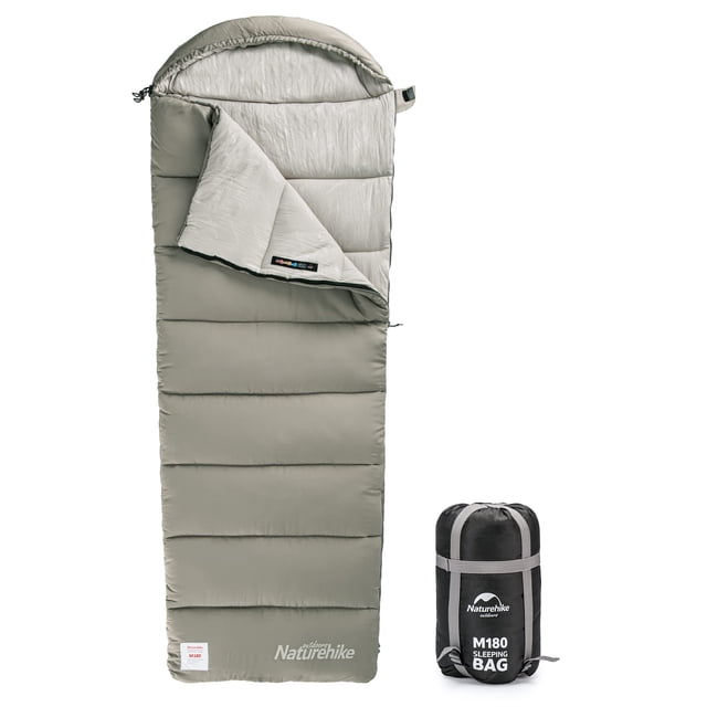 Saco de dormir Naturehike M180 verde con capucha para adultos