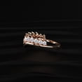 thumbnail image 3 of V Shape Curved Stacking Ring 14k Yellow Gold Plated Chevron Moissanite Wedding Band for Women, 3 of 5