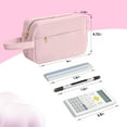 thumbnail image 4 of DAKIMOE Pencil Case Cute Pencil Pouch Corduroy Colored Large Capacity Soft Lightweight Versatile Stationary for Students Teens Adults, Pink, 4 of 11