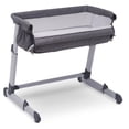 thumbnail image 1 of Delta Children Simmons Kids Dream Moisés junto a la cama con pared lateral con cremallera - Cómoda cama para bebé con malla transpirable y alturas ajustables - Cuna portátil liviana, gris, 1 of 5