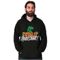 thumbnail image 5 of Cool Totally Roarsome Dinosaur Pun Hoodie Sweatshirt Women Men Brisco Brands S, 5 of 6