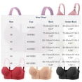thumbnail image 4 of HVOBTTY Women's Wireless Push Up Bra Front Closure Lightweight Breathable Shaping Casual Daily Bra Red, 42/95BC, 4 of 4