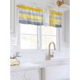 thumbnail image 3 of Valances for Windows Yellow Gray Abstract Rod Pocket Cafe Window Treatments Valance Curtains for Kitchen Bathroom Laundry Basement Windows 42"x12", 3 of 9