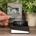 thumbnail image 4 of Her Strength Proverbs 31:25 Men's Stainless Steel & Vegan Leather Cross Bracelet - Vegan Leather with Stainless Steel, 4 of 14