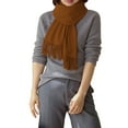 thumbnail image 2 of Outfmvch Shawls Scarfs for Women Pashmina Shawls and Wraps for Evening Dress Bridesmaid Wedding Bridal Winter Warm Long Large Scarves Womens Scarves Coffee One Size, 2 of 4