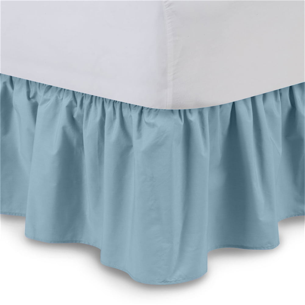 Details about   Elastic Bed Ruffle Skirt Easy Fit Wrap Around Soft Queen/King All Bed Size/Color