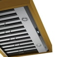 thumbnail image 5 of 36 in. 600 CFM Wall Mounted Range Hood in Stainless Steel with Gold Accents, 5 of 7