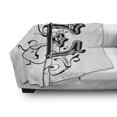 thumbnail image 3 of Letter E Soft Flannel Fleece Blanket, Capitalized E Alphabet Geometrical Design Lines Swirls Dark Color Spectrum, Cozy Plush for Indoor and Outdoor Use, 60" x 80", Black Grey White, by Ambesonne, 3 of 6