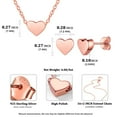 thumbnail image 5 of ChicSilver Valentines Birthday Christmas Mother's Day Gift for Women Heart Necklace and Earrings Set | 925 Sterling Silver Jewelry Set with Pendant and Stud Gift, 5 of 8