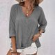 thumbnail image 2 of Vestidos Casuales Para Mujer, Blusas De Mujer De Moda Camisetas sueltas de verano con cuello redondo y manga corta para mujer, 2 of 6