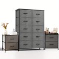 thumbnail image 2 of 10+2 Drawer Storage Cabinet, Heavy-Duty Organizer with Hardwood Top & Metal Frame, Vertical Space-Saving, Standalone or Combined, for Bedroom Office Workspace, 2 of 15