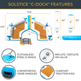 thumbnail image 2 of Solstice Original Inflatable Floating C-Dock Platform 11' Water Mat Lounger, 2 of 4