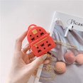 thumbnail image 2 of Bonita funda para Airpods, funda de silicona 3D para mochila Airpods con llavero y correa de metal diseñada para Apple AirPods 1 y 2 (naranja) BANYUO Electrónica, 2 of 5