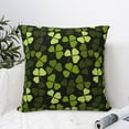 thumbnail image 6 of YFYANG Square Decorative Throw Pillow Case (Without Pillow Insert), Trefoil Pattern Bedroom Sofa Car Cushion Cover, 16"x16", 6 of 9