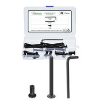 Furniture Connector Bolt Cap Nut Kit with Wrench(M6-1x60mm) 24Pcs, Connector Bolts M6 Countersunk Screw Barrel Nuts Binding Screws, for Chair Cabinet Bed, Black