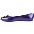 thumbnail image 3 of Franco Sarto Womens Flexa Amaya Square Toe Ballet Flat Metallic Purple Ornament 5M, 3 of 4