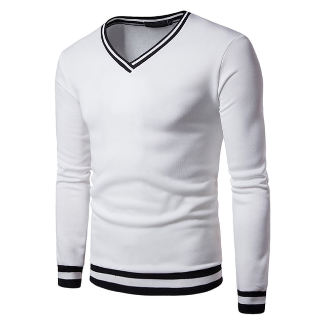 pstuiky Camisas casuales de manga larga para hombre, Blusas y camisas de manga larga con cuello en V y color liso para hombre tops de invierno para hombre l