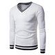 thumbnail image 1 of pstuiky camisas de manga larga para hombre, Blusas y camisas de manga larga con cuello en V y color liso para hombre Tops de talla grande para hombre xxl, 1 of 7