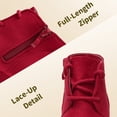 thumbnail image 4 of Botines DREAM PAIRS Tomson-K Rojos para Niñas con Cuña Baja 4, 4 of 6