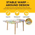 thumbnail image 4 of Easter Eggs Table Cloths for 6 Foot Rectangle Tables, Spring Flowers Eucalyptus Leaves Wooden Grain Patio Waterproof Elastic Fitted Tablecloths, Washable Rectangular Table Cover for Camping, 4 of 8