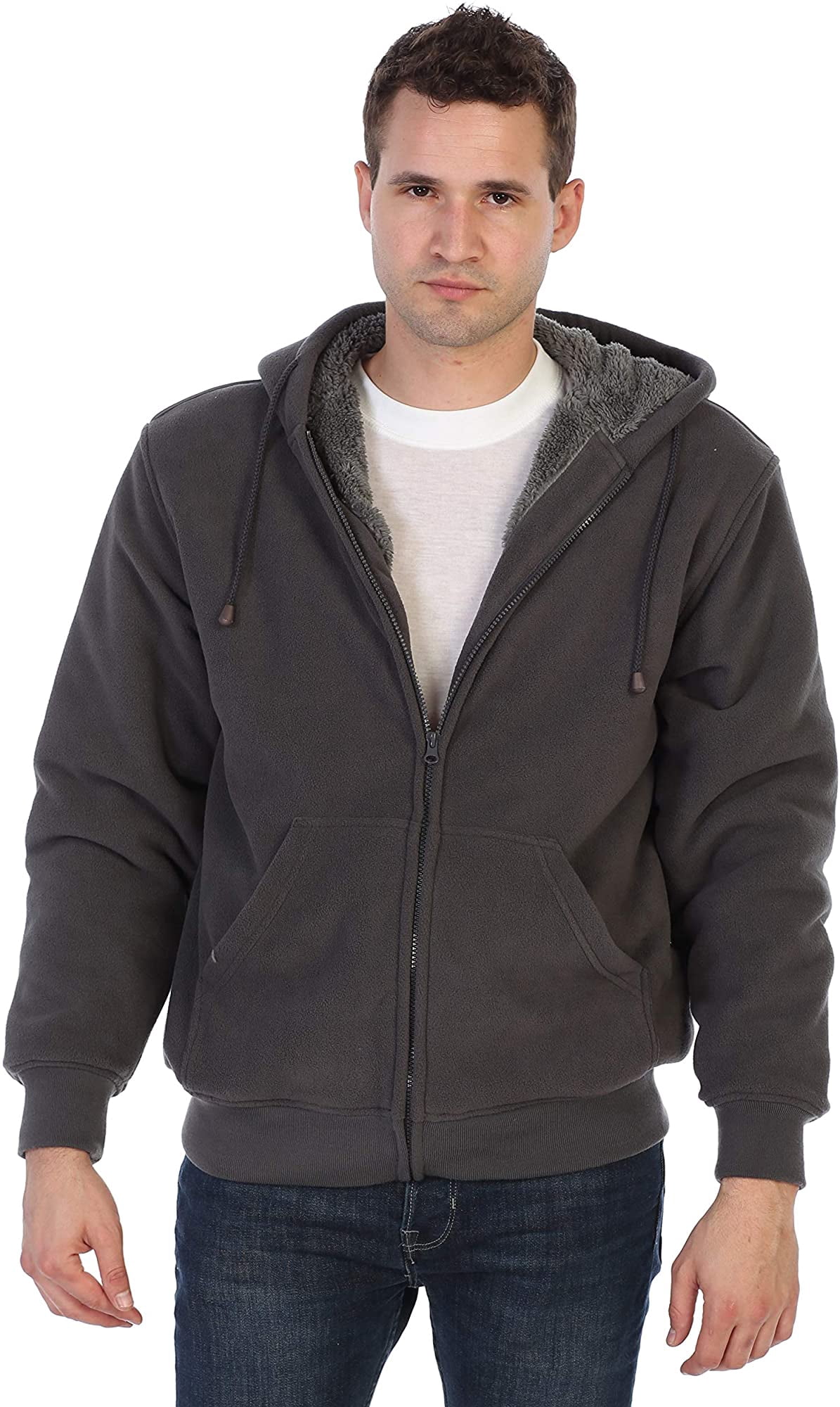 Gioberti Mens Polar Fleece Zip-Up 