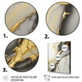 thumbnail image 3 of Designart Abstract Geode Marble White And Gold II Canvas Wall Art, 3 of 5