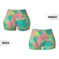 thumbnail image 5 of Picia Colorful Palm Leaves Printed Workout Shorts for Women Seamless Scrunch Butt Lifting High Waisted Yoga Gym Booty Running Moisture-wicking Short Pants-Small, 5 of 9