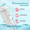 thumbnail image 2 of Portable cordless water flosser, mini oral irrigator with 3 modes and 4 nozzle tips, 7 waterproof rechargeable travel electric flosser, suitable for orthodontic care, sensitive teeth, orthodontics, 2 of 4