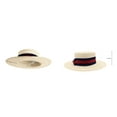 thumbnail image 4 of Nicky Bigs Novelties Mens Gatsby Boater Hat Straw Skimmer Panama Fedora 20s Costume Summer Beach Sun Hat, 4 of 6