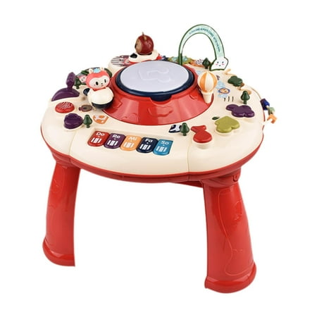 Kokiya Baby Activity Table Music Activity Center Table for Boys Girls Baby Children red