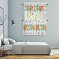 thumbnail image 5 of Fall Pumpkin Kitchen Curtains Sets for Windows 24 Inch Length, Orange Green White Thanksgiving Leaf Plaid Rod Pocket Window Treatments Tier Curtains and Valances Set for Bedroom/Bathroom, 5 of 8