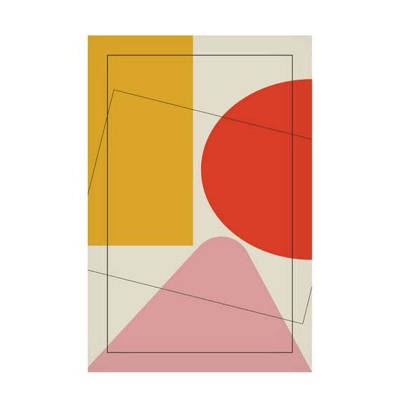 Trademark Fine Art Oju Design Four Triangles Canvas Wall Art