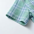 thumbnail image 5 of Babcutegg Toddler Boys Casual TShirt, Lapel Breathable With Buttons Boys Summer Short Sleeve T-Shirts Green, 5 of 9