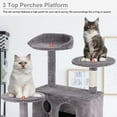 thumbnail image 2 of BestPet Cat Tree 52 inch Tall Cat Tower with Cat Scratching Post,Multi-Level Playpen House,Ashy, 2 of 7