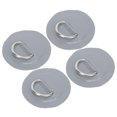 thumbnail image 3 of Juego de 4 cordones elásticos de PVC gris con anillos en D y acolchado de acero inoxidable para una fijación segura, 3 of 8
