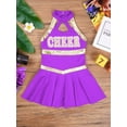 thumbnail image 6 of inhzoy Kids Girls Cheer Leader Uniform Dance Dress Purple 6, 6 of 9