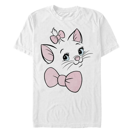 Men's Aristocats Marie Face Graphic Tee White Large