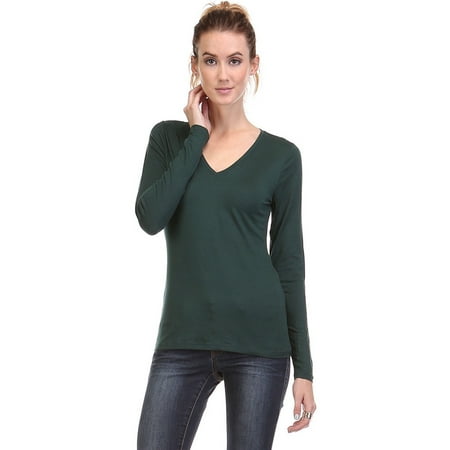 - Spicy Mix Women's Clara Deep V-neck Long Sleeve Knit Top