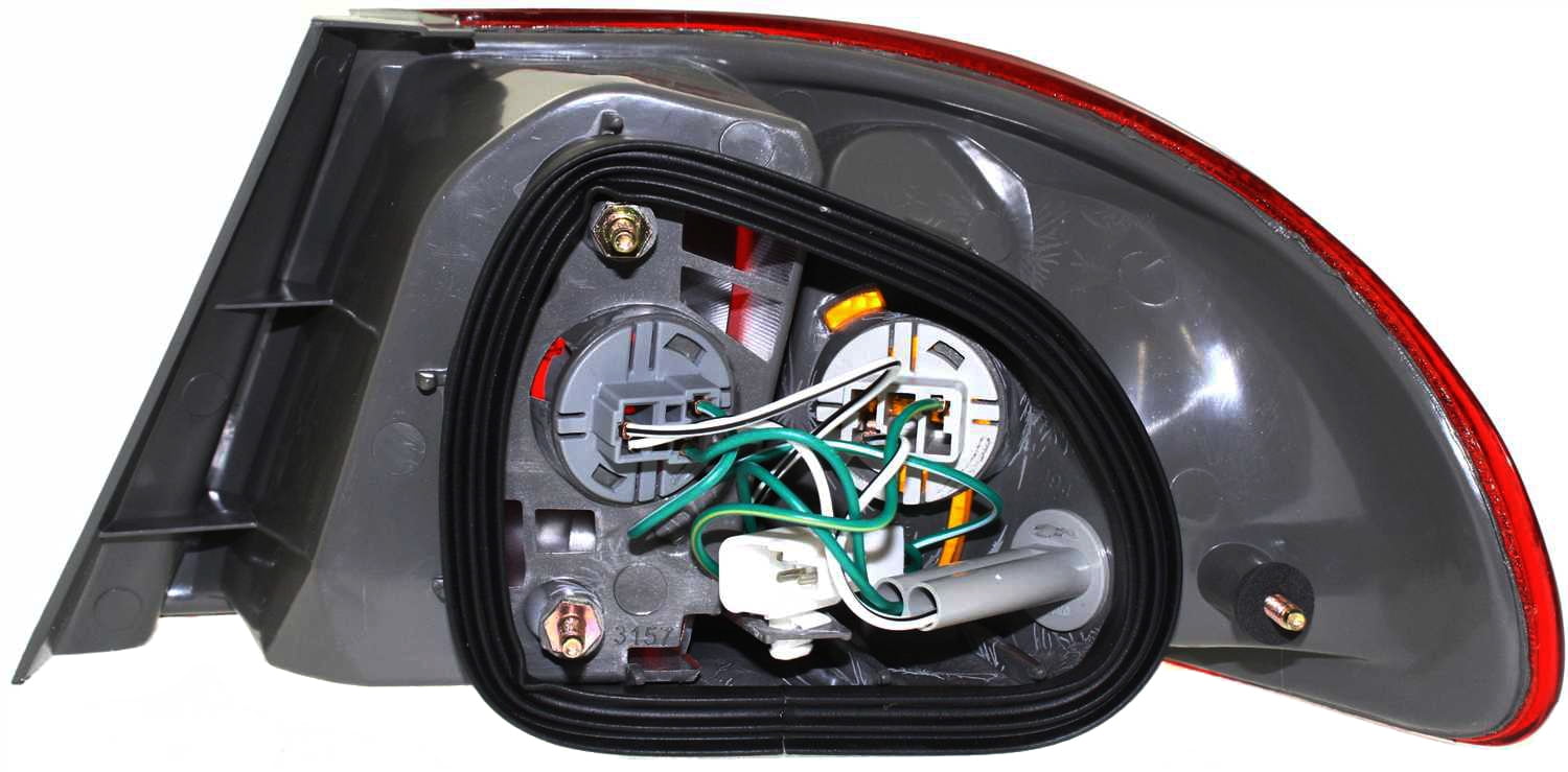 Tail Light Compatible With 1998-2002 Toyota Corolla Left Driver Side, Outer With bulb(s)