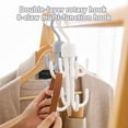 thumbnail image 2 of 8-Hooks Rotatable Eight-claw Hook Storage Rack Eight-claw Hook Lightweight Clothes Organizer Holder Space-saving Bedroom Finishing Shelf Gray, 2 of 7