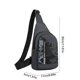 thumbnail image 3 of Mochila de hombro para hombre en el pecho - Bolso cruzado impermeable de nylon resistente con bolsillo antirrobo | Correas ajustables 35-50in | Encaja en tabletas de 7,9 pulgadas | 30x17x5cm | 1 Pack, 3 of 6