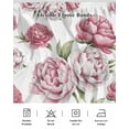 thumbnail image 6 of Pink Flower Bed Skirt California King Size 18 Inch Drop, Watercolor Floral Green Leaf Plant Country Adjustable Elastic Dust Ruffles Bedskirt Wrap Around Pleated Mattress Frame Cover, 6 of 9