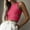 Hot Pink, variant on Aobny Summer Leisure Women's Tank Tops Ribbed White Basic Tops High Neck Open Back Crop Juniors Tops