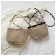 thumbnail image 4 of Granjero Gordo Bolso de mano tejido y bolsas de cosméticos, bolso de mano tejido elegante de playa de verano, bolso de hombro de 6,29 x 2,16 x 5,51 pulgadas (marrón), 4 of 5